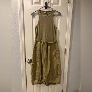 Anthropologie Daily Practice Be Bold Twofer Racerback Tan Top Dress size S